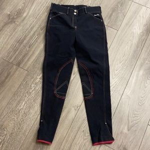 Womans Horka Equestrian Black Riding Pants. Sz 26R